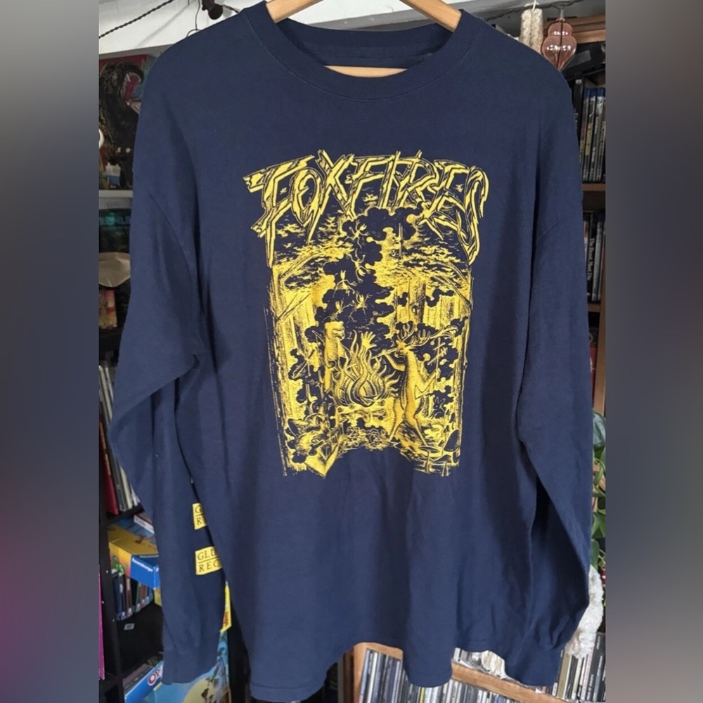 Foxfires - Folk Magic / Glue Man Records Large Long Sleeve Shirt Hardcore Punk